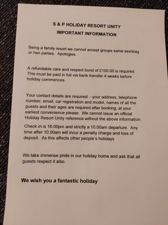 149 Holiday Resort Unity 3 Bedroom Passes Included Brean Dış mekan fotoğraf
